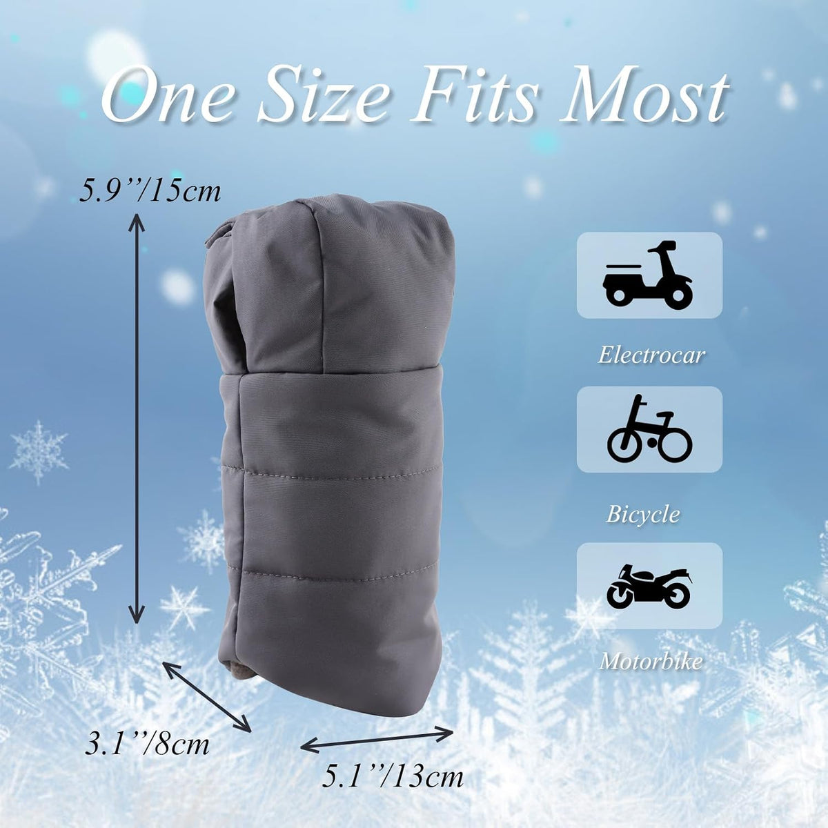 Stroller Gloves Universal Winter Anti-Freeze Stroller Mittens Water Repellent Hand Warmer Muff Fleece Lined,Winter Stroller Accessories (Black)