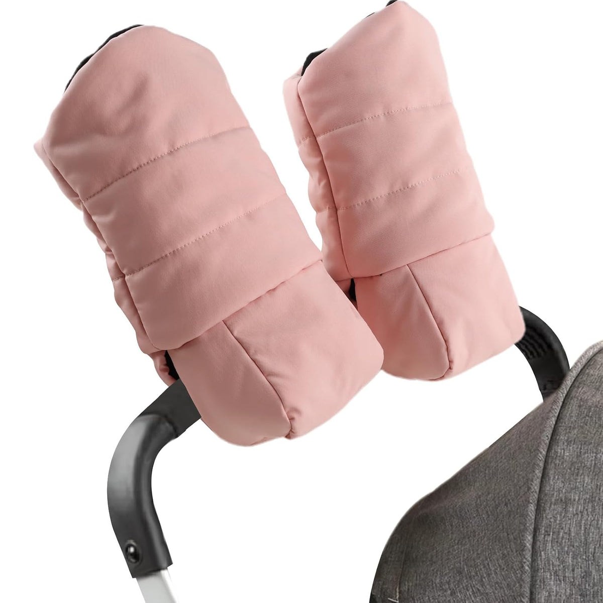 Stroller Gloves Universal Winter Anti-Freeze Stroller Mittens Water Repellent Hand Warmer Muff Fleece Lined,Winter Stroller Accessories (Black)