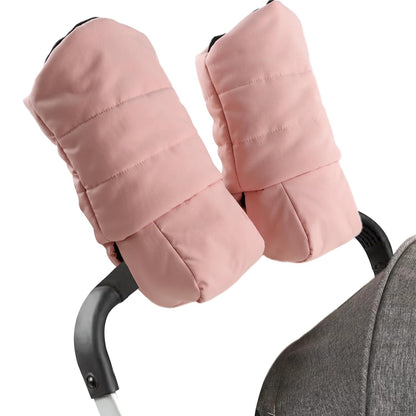 Stroller Gloves Universal Winter Anti-Freeze Stroller Mittens Water Repellent Hand Warmer Muff Fleece Lined,Winter Stroller Accessories (Black)