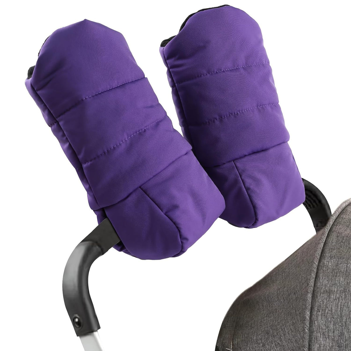 Stroller Gloves Universal Winter Anti-Freeze Stroller Mittens Water Repellent Hand Warmer Muff Fleece Lined,Winter Stroller Accessories (Black)