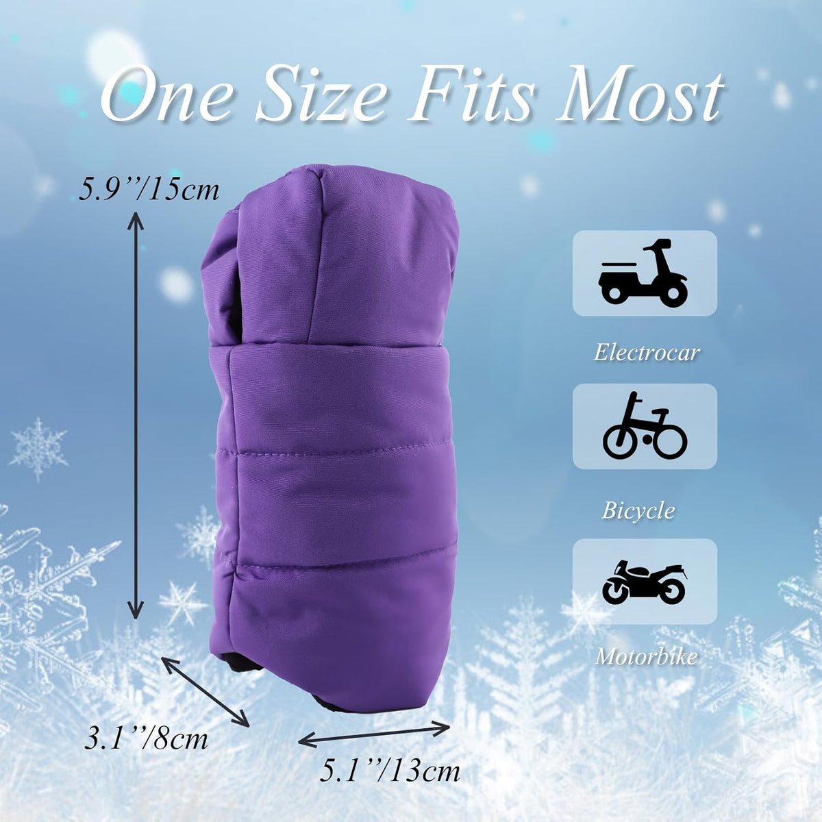 Stroller Gloves Universal Winter Anti-Freeze Stroller Mittens Water Repellent Hand Warmer Muff Fleece Lined,Winter Stroller Accessories (Black)