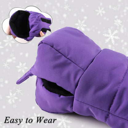 Stroller Gloves Universal Winter Anti-Freeze Stroller Mittens Water Repellent Hand Warmer Muff Fleece Lined,Winter Stroller Accessories (Black)