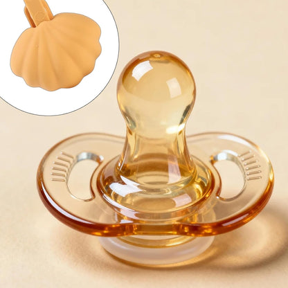 Compact Silicone Storage Case Shell Shape Portable Organiser Box for Soothing Container Box Compact Silicone Storage with Hanging Strap