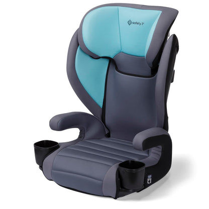 Grow and Go 2-in-1 Booster Car Seat with ComfortWings, Converts High-Back to Backless, 19" Wide, Fits 3 Across, Lightweight, Foldable, Easy-Clean, Cup Holders, 40-100 lbs, Beach Wave