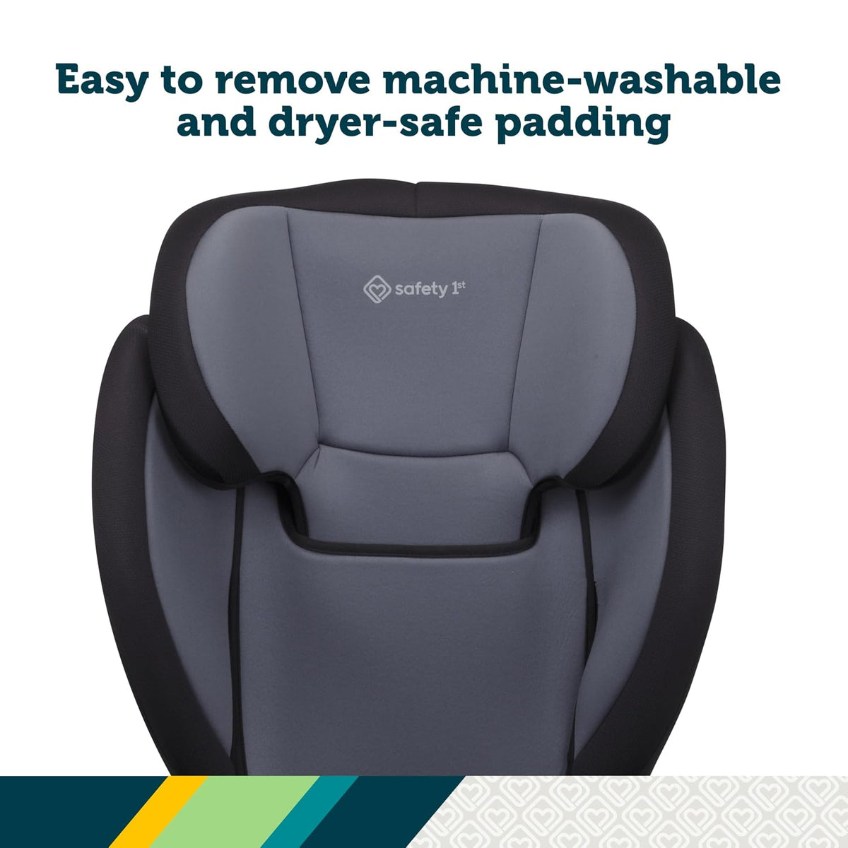 Grow and Go 2-in-1 Booster Car Seat with ComfortWings, Converts High-Back to Backless, 19" Wide, Fits 3 Across, Lightweight, Foldable, Easy-Clean, Cup Holders, 40-100 lbs, Beach Wave