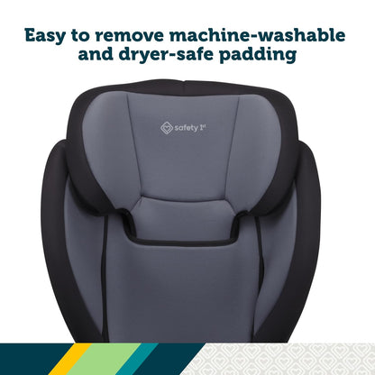 Grow and Go 2-in-1 Booster Car Seat with ComfortWings, Converts High-Back to Backless, 19" Wide, Fits 3 Across, Lightweight, Foldable, Easy-Clean, Cup Holders, 40-100 lbs, Beach Wave