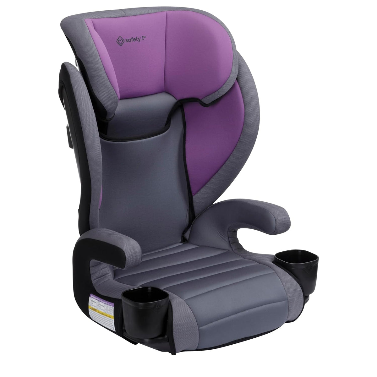 Grow and Go 2-in-1 Booster Car Seat with ComfortWings, Converts High-Back to Backless, 19" Wide, Fits 3 Across, Lightweight, Foldable, Easy-Clean, Cup Holders, 40-100 lbs, Beach Wave