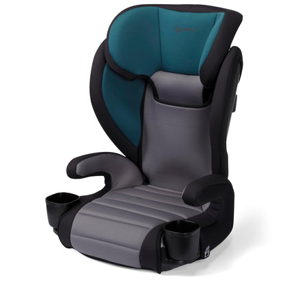 Grow and Go 2-in-1 Booster Car Seat with ComfortWings, Converts High-Back to Backless, 19" Wide, Fits 3 Across, Lightweight, Foldable, Easy-Clean, Cup Holders, 40-100 lbs, Beach Wave
