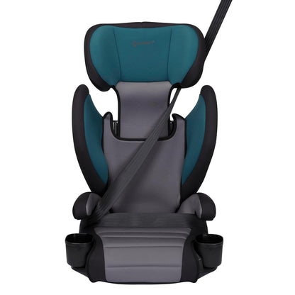 Grow and Go 2-in-1 Booster Car Seat with ComfortWings, Converts High-Back to Backless, 19" Wide, Fits 3 Across, Lightweight, Foldable, Easy-Clean, Cup Holders, 40-100 lbs, Beach Wave