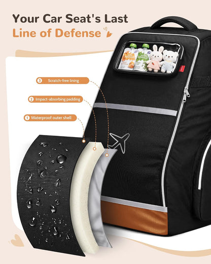 Car Seat Travel Bag for 360 Rotating Convertible Seats