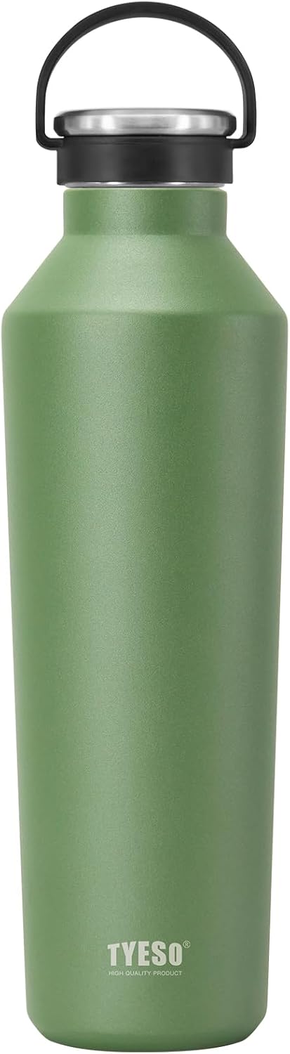 Stainless Steel Vacuum Insulated Water Bottle, Insulated Water Bottle with Soft Silicone Carry Handle (PINK, 17 OZ)