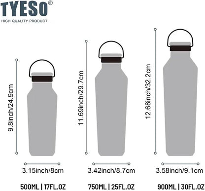 Stainless Steel Vacuum Insulated Water Bottle, Insulated Water Bottle with Soft Silicone Carry Handle (PINK, 17 OZ)