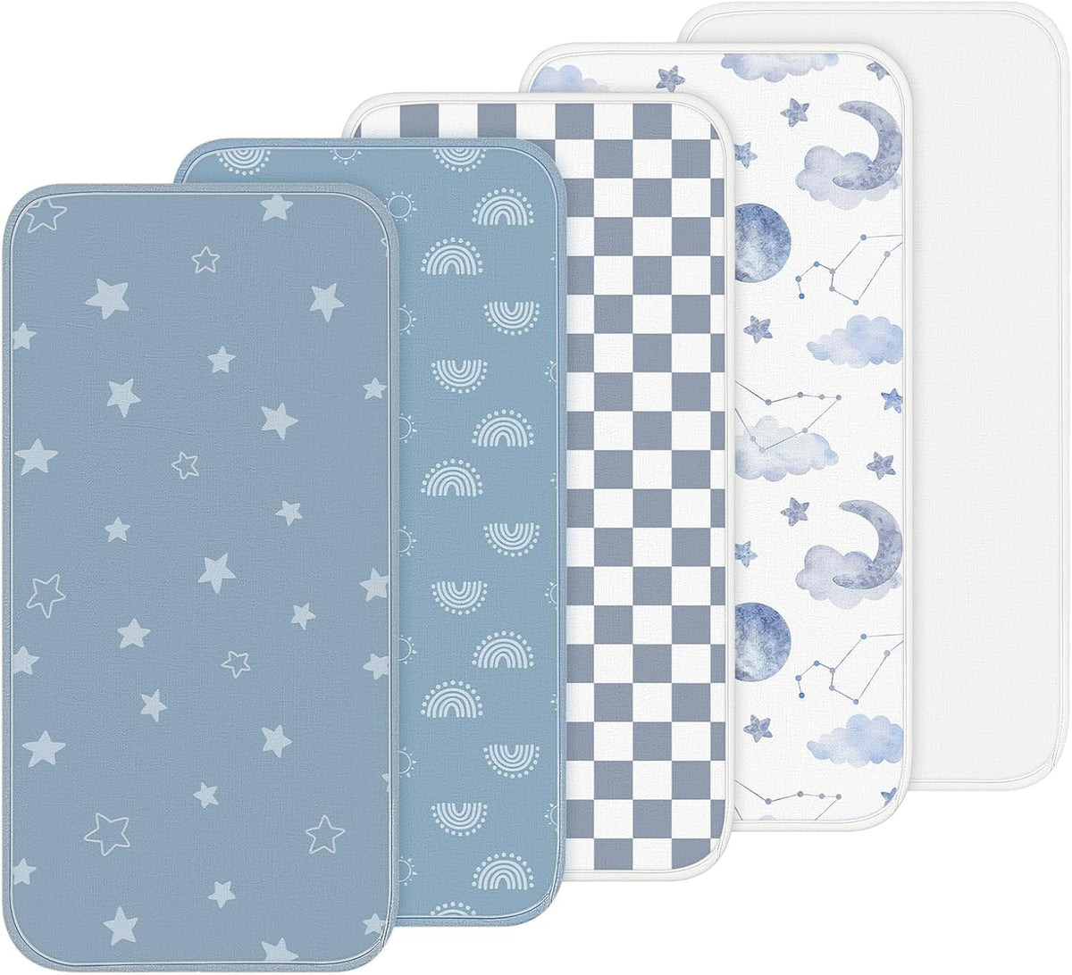 5 Pcs Waterproof Changing Pad Liner, Neutral