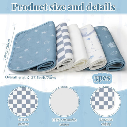 5 Pcs Waterproof Changing Pad Liner, Neutral