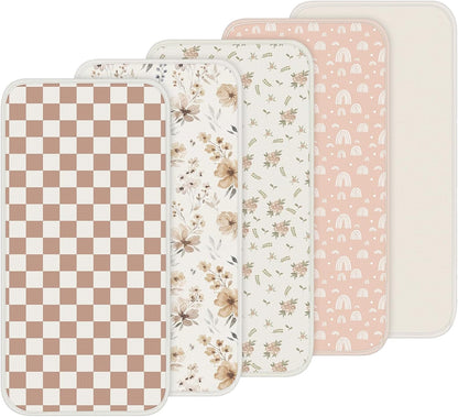 5 Pcs Waterproof Changing Pad Liner, Neutral