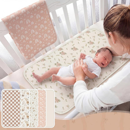 5 Pcs Waterproof Changing Pad Liner, Neutral