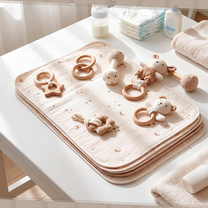 5 Pcs Waterproof Changing Pad Liner, Neutral