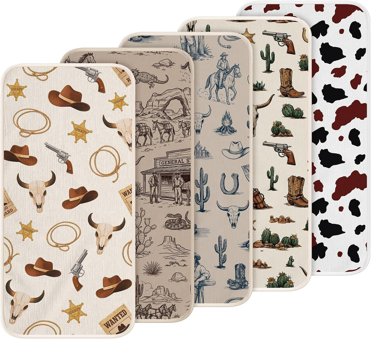 5 Pcs Waterproof Changing Pad Liner, Neutral
