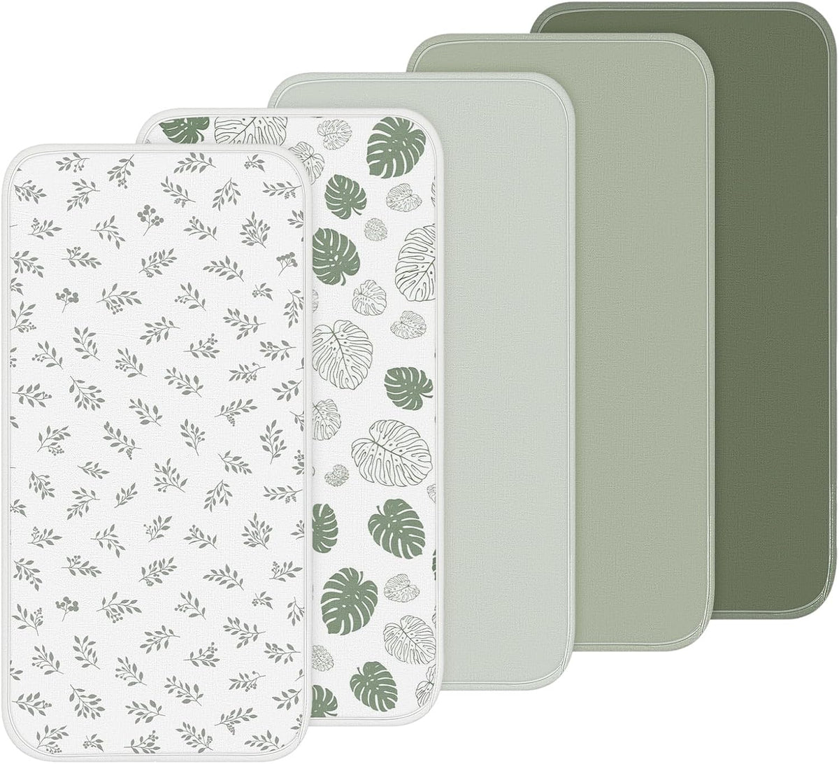 5 Pcs Waterproof Changing Pad Liner, Neutral