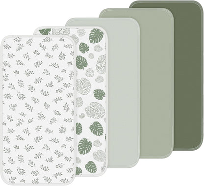 5 Pcs Waterproof Changing Pad Liner, Neutral