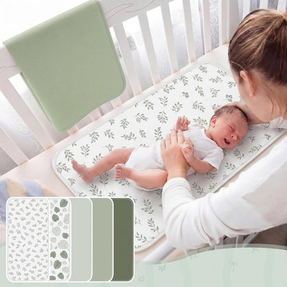 5 Pcs Waterproof Changing Pad Liner, Neutral