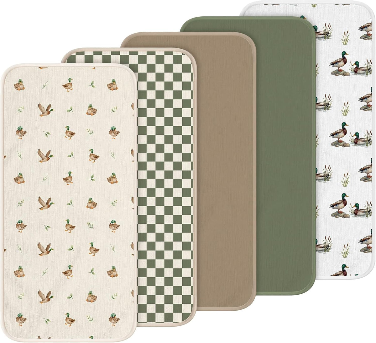 5 Pcs Waterproof Changing Pad Liner, Neutral