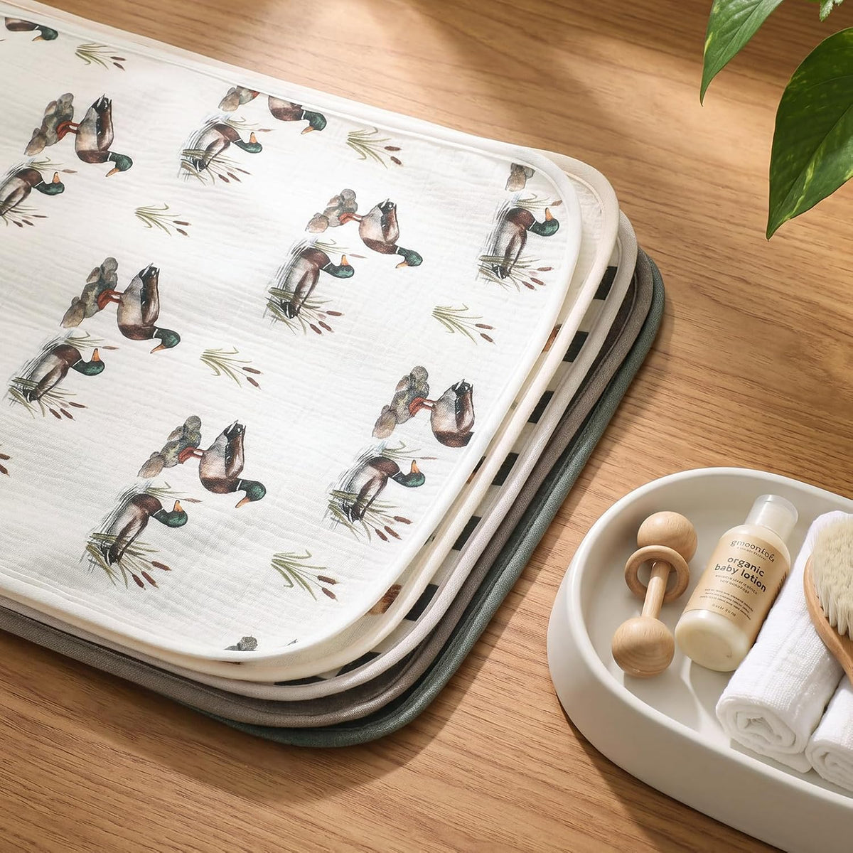5 Pcs Waterproof Changing Pad Liner, Neutral