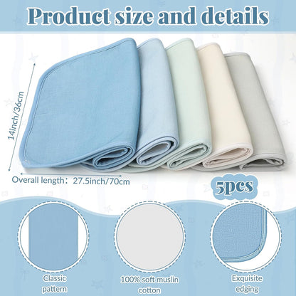 5 Pcs Waterproof Changing Pad Liner, Neutral