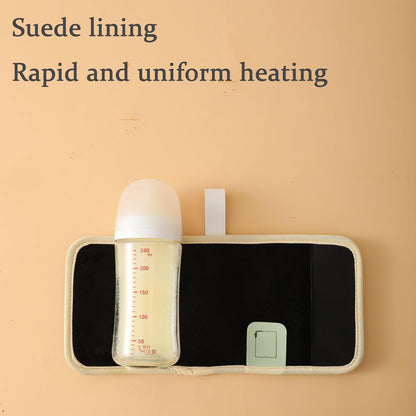 Baby Bottle Warmer,Keep Milk Warm Only (No Heating,Keep Warm only) Temperature Digital USB Portable Warming Sleeve,Portable Thermo Cover with Digital Display & Keep Warm Settings (Pink)