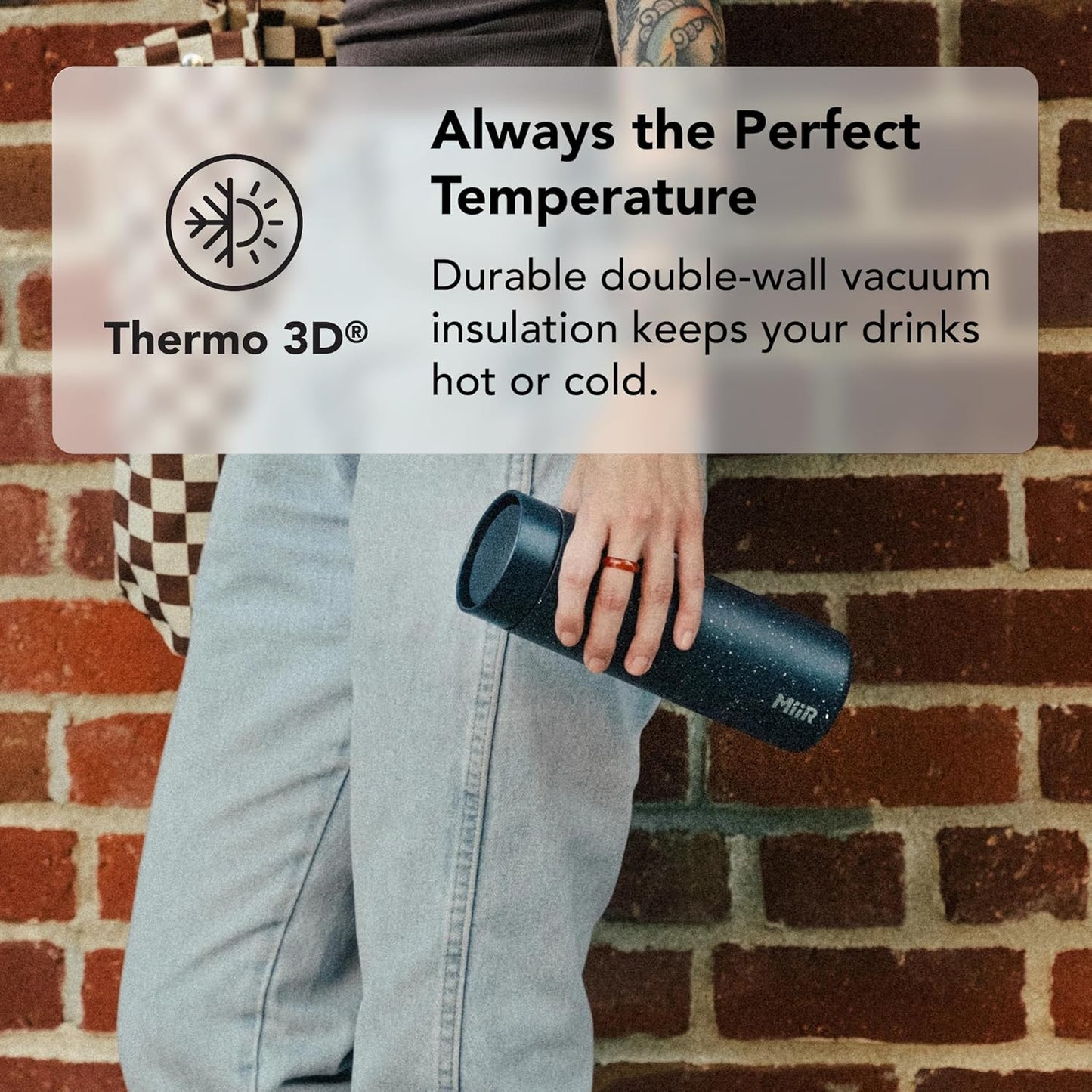 360 Traveler, Stainless Steel Double-Wall Vacuum Insulated Tumbler - Leakproof 360 Lid for Easy Sipping on the Go; Perfect for Hot & Cold Drinks