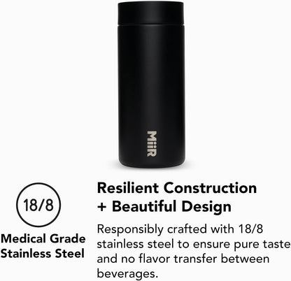 360 Traveler, Stainless Steel Double-Wall Vacuum Insulated Tumbler - Leakproof 360 Lid for Easy Sipping on the Go; Perfect for Hot & Cold Drinks