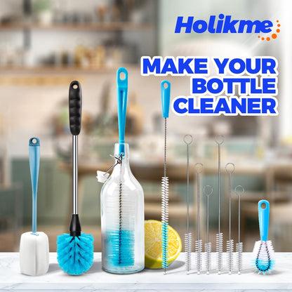 Bottle Brush Tube Cleaning Lab Set with Long Handle,White
