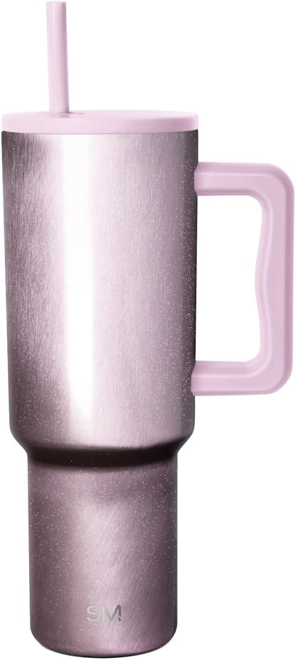 Tumbler with Handle and Straw | 40oz | 80s Mix | Trek Tumbler, Travel Mug | Insulated Water Bottle, Cupholder Friendly, Stainless Steel Cup | 80s Mix - Colors B
