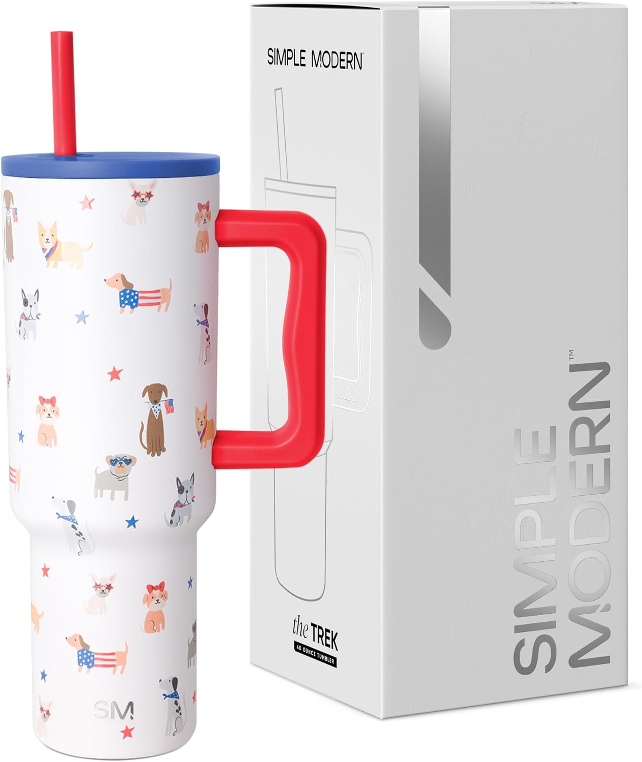 Tumbler with Handle and Straw | 40oz | 80s Mix | Trek Tumbler, Travel Mug | Insulated Water Bottle, Cupholder Friendly, Stainless Steel Cup | 80s Mix - Colors B