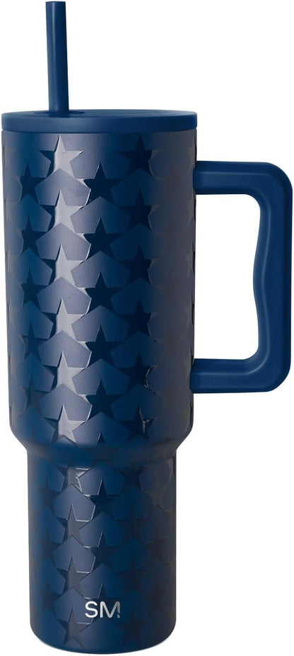 Tumbler with Handle and Straw | 40oz | 80s Mix | Trek Tumbler, Travel Mug | Insulated Water Bottle, Cupholder Friendly, Stainless Steel Cup | 80s Mix - Colors B