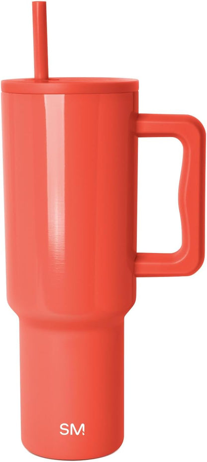Tumbler with Handle and Straw | 40oz | 80s Mix | Trek Tumbler, Travel Mug | Insulated Water Bottle, Cupholder Friendly, Stainless Steel Cup | 80s Mix - Colors B