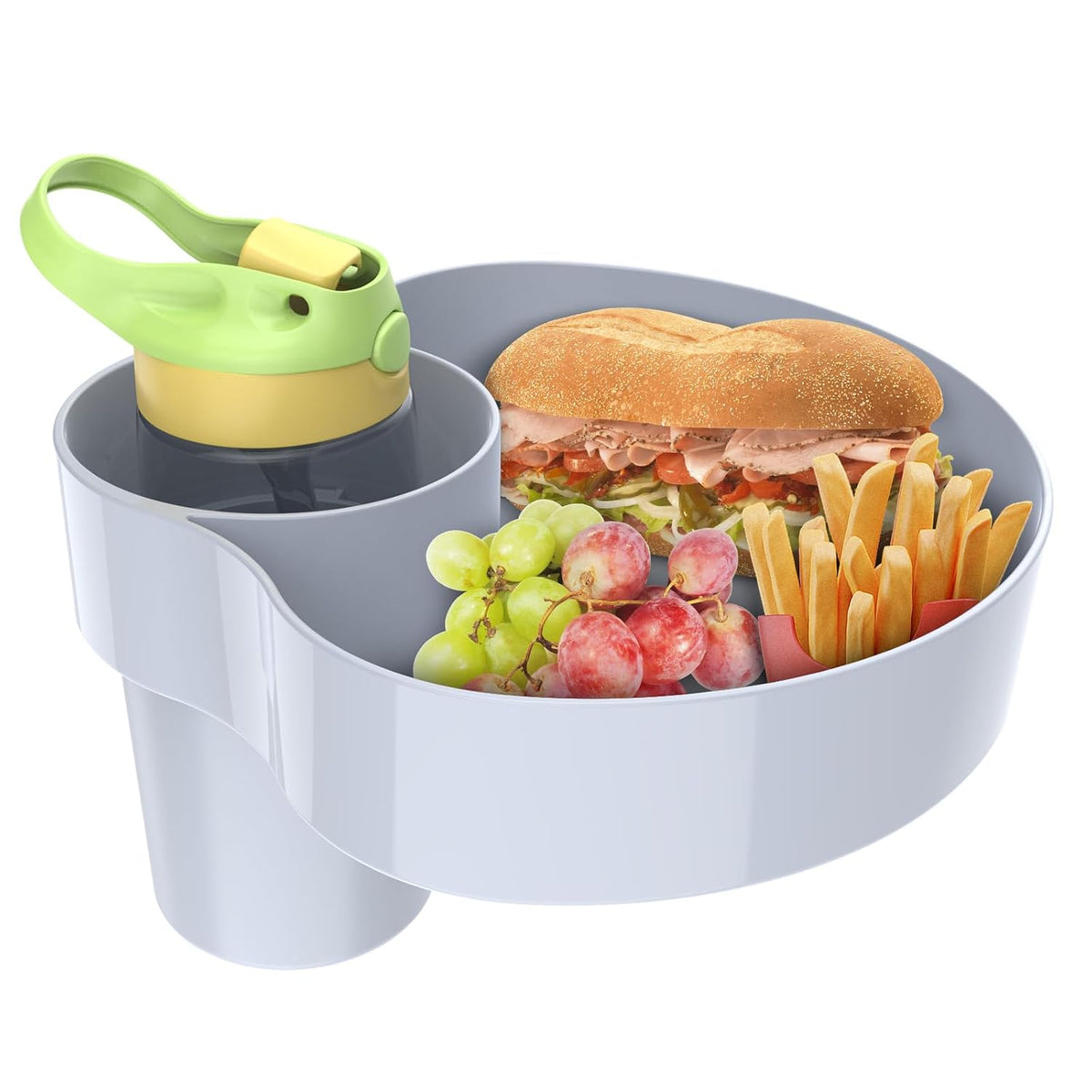 Car Seat Tray for Kids & Toddlers with Cup Holder, Round Travel Tray