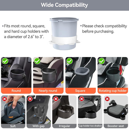 Car Seat Tray for Kids & Toddlers with Cup Holder, Round Travel Tray