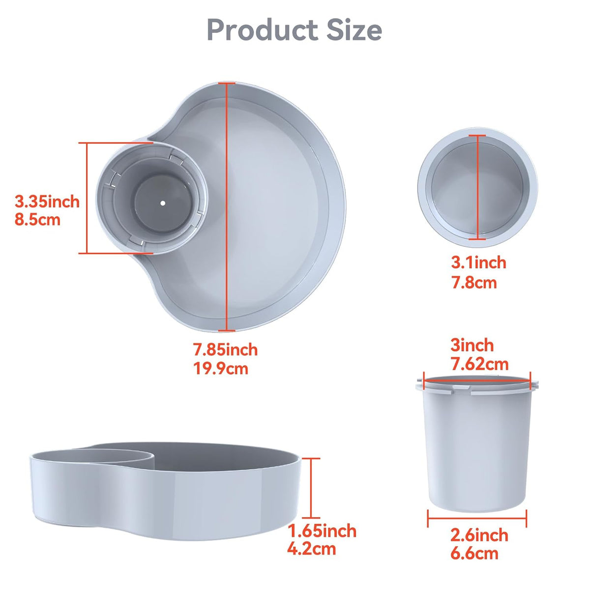 Car Seat Tray for Kids & Toddlers with Cup Holder, Round Travel Tray