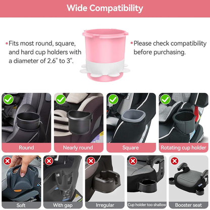 Car Seat Tray for Kids & Toddlers with Cup Holder, Round Travel Tray