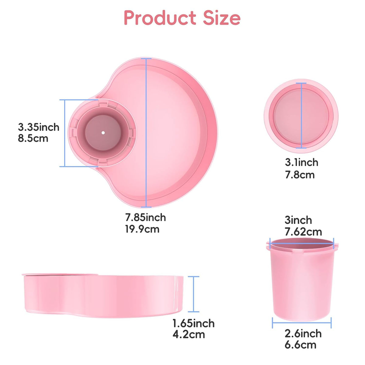 Car Seat Tray for Kids & Toddlers with Cup Holder, Round Travel Tray