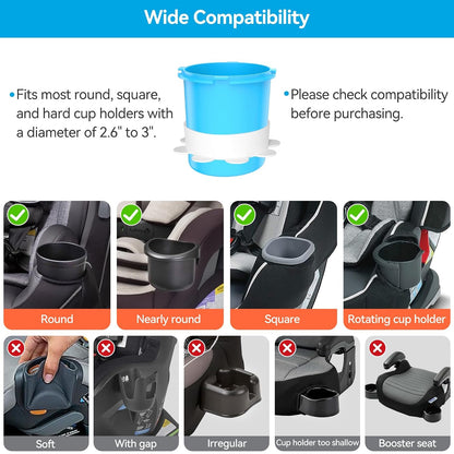 Car Seat Tray for Kids & Toddlers with Cup Holder, Round Travel Tray