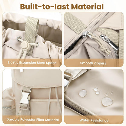 Diaper Bag Backpack with Changing Pad, Pacifier Case & Stroller Straps, Insulated Pockets Water Resistant Travel Essentials Baby Bag Multipurpose Travel Back, Big Storage in a Small Footprint