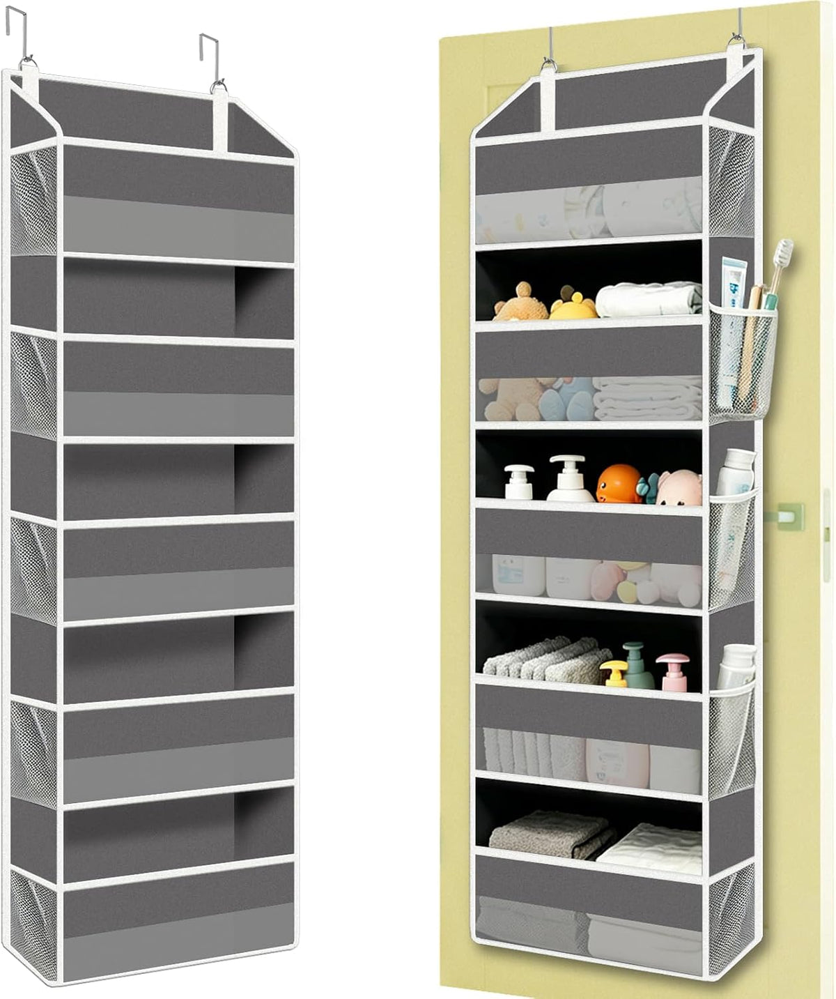Overdoor Organizer 15 Pockets (5+10) 44lb for Kitchen/Bedroom, Shoes & Toys