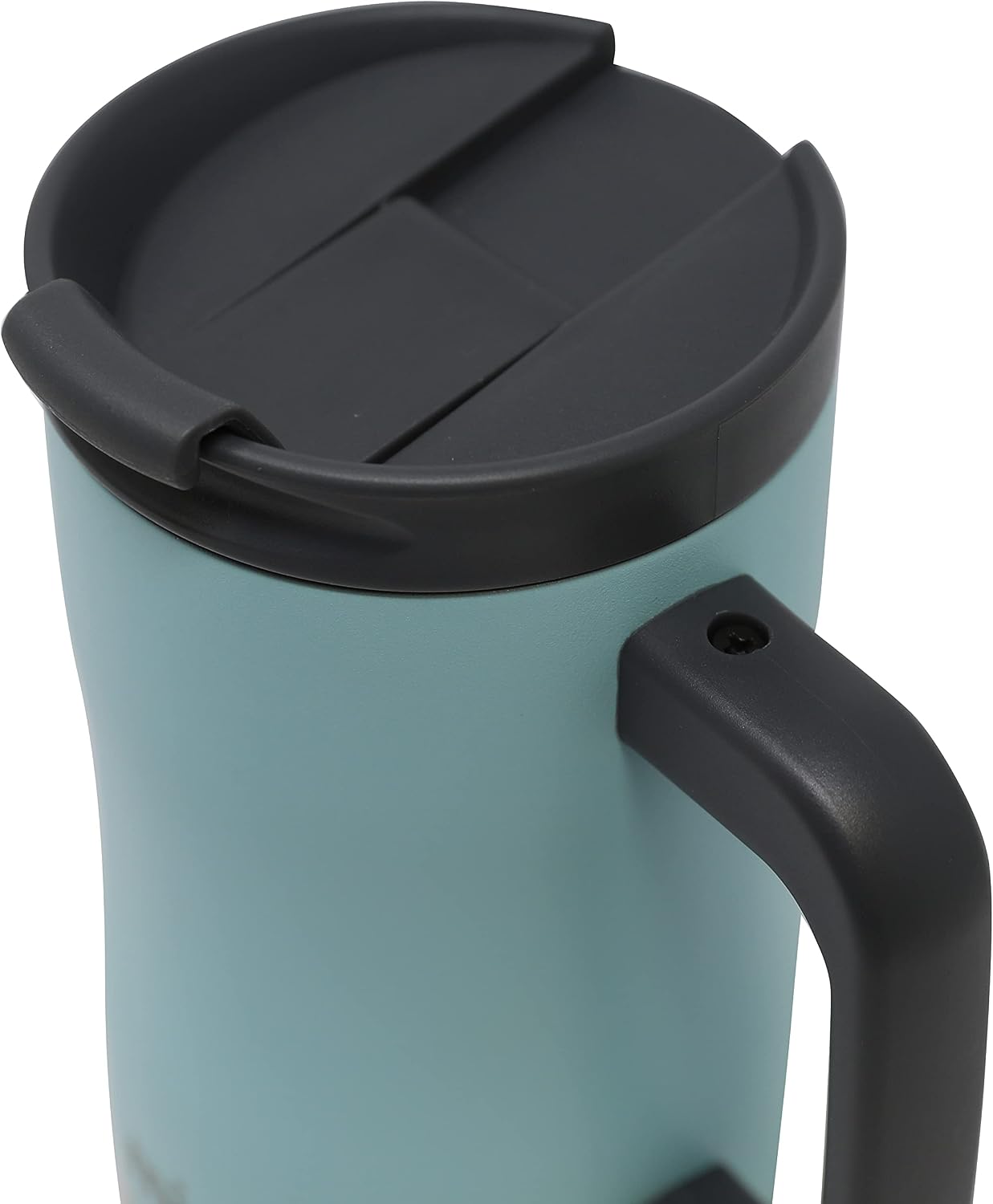 14 oz Insulated Coffee Mug with Handle - Stainless Steel Thermo with Secure Lid - Hot & Cold Cup - Admiral Blue