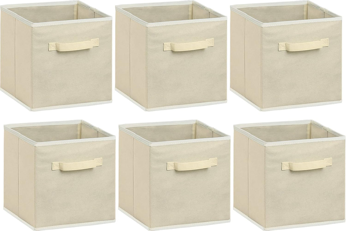11-Inch Foldable Cube Storage Bins, Pink, 6-Pack