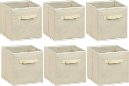 11-Inch Foldable Cube Storage Bins, Pink, 6-Pack