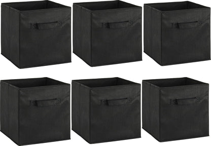 11-Inch Foldable Cube Storage Bins, Pink, 6-Pack