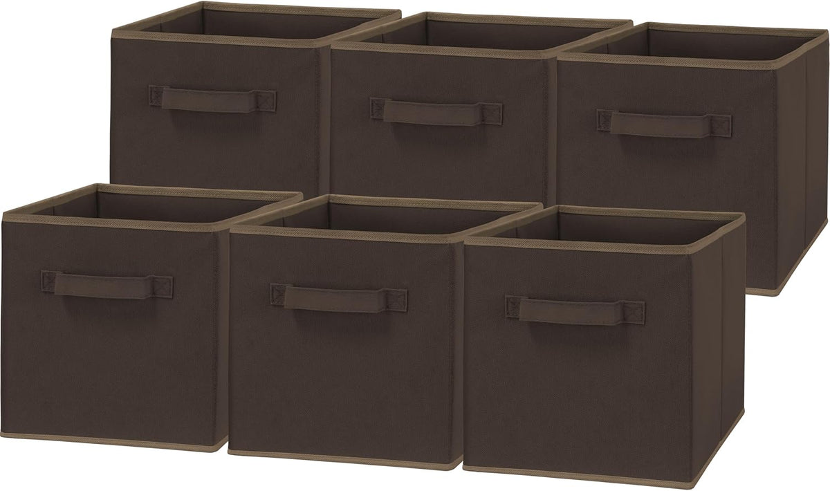 11-Inch Foldable Cube Storage Bins, Pink, 6-Pack