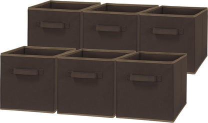 11-Inch Foldable Cube Storage Bins, Pink, 6-Pack